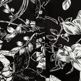 Black Men's Short Sleeve Floral Shirt