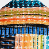 Men's Blue Shirt with Colourful Stripes