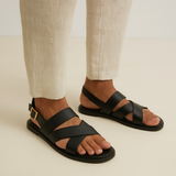 Cameron Elegant Men's Cross-Strap Sandals