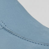 Men's Ankle-Height Suede Loafers – Light Blue