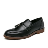 Men's Fringed Leather Loafers