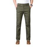 Men's Checked Office Pants