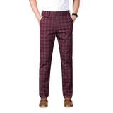 Men's Checked Office Pants