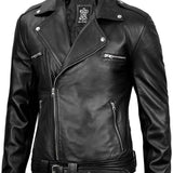 Dennis Men's Lambskin Biker Jacket