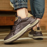 Men's Thick-Sole Leather Shoes