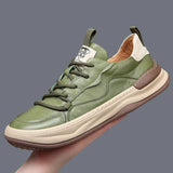 Men's Thick-Sole Leather Shoes