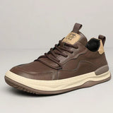 Men's Thick-Sole Leather Shoes