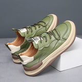 Men's Thick-Sole Leather Shoes