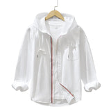Men's Lightweight Linen-Blend Hoodie