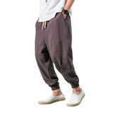 Wade Men's Cotton Harem Pants with Japanese Print