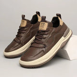 Men's Thick-Sole Leather Shoes