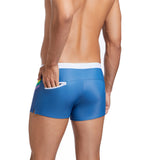Allan Men's Swim Trunks with Rainbow Stripes
