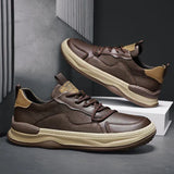 Men's Thick-Sole Leather Shoes