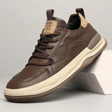 Men's Thick-Sole Leather Shoes