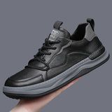Men's Thick-Sole Leather Shoes