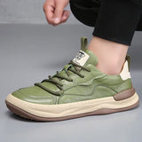 Men's Thick-Sole Leather Shoes