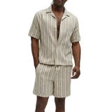 Men's Mesh Polo Shirt and Shorts Set