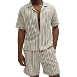 Men's Mesh Polo Shirt and Shorts Set