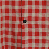 Men's Red Plaid Shirt with Pocket