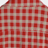 Men's Red Plaid Shirt with Pocket