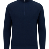 Men's Zip Mock-Neck Sweater – Cobalt Blue