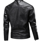 Men's American-Style Leather Bomber Jacket