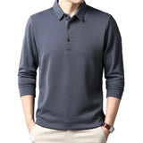 Men's Elegant Long-Sleeve Polo Shirt