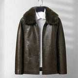 Men's Fleece-Lined Leather Jacket