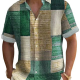 Men's Elegant Patchwork Shirt