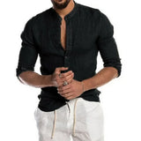 Men's Cotton-Linen Blend Shirt