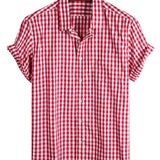 Wade Men's Solid Colour Short Sleeve Shirt with Chest Pocket