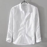 Men's Casual Cotton-Linen Shirt