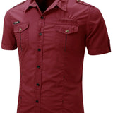 Men's Short Sleeve Cotton Cargo Shirt