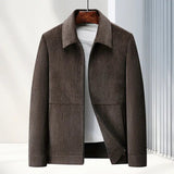 Elegant Men's Textured Fabric Jacket