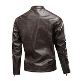 Men's American-Style Leather Bomber Jacket