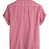 Wade Men's Solid Colour Short Sleeve Shirt with Chest Pocket