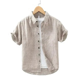 Men's Short Sleeve Linen-Blend Shirt