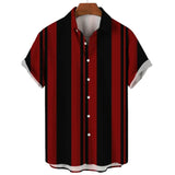 Men's Striped Short Sleeve Summer Shirt