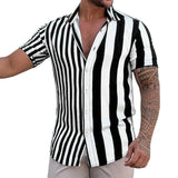 Men's Striped Short Sleeve Summer Shirt