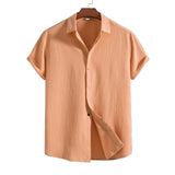 Men's Short Sleeve Linen Blend Shirt