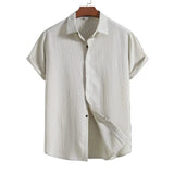 Men's Short Sleeve Linen Blend Shirt