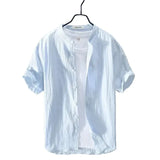 Summer Men's Cotton and Linen Shirt