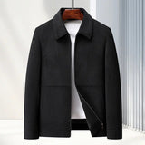 Elegant Men's Textured Fabric Jacket