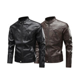 Men's American-Style Leather Bomber Jacket