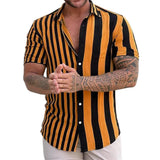 Men's Striped Short Sleeve Summer Shirt