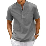 Elegant Men's Cotton and Linen Shirt