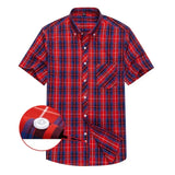 Men's Short Sleeve Check Cotton Shirt