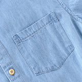 Men's Short Sleeve Denim Shirt