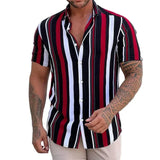 Men's Striped Short Sleeve Summer Shirt