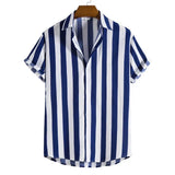 Men's Striped Short Sleeve Summer Shirt